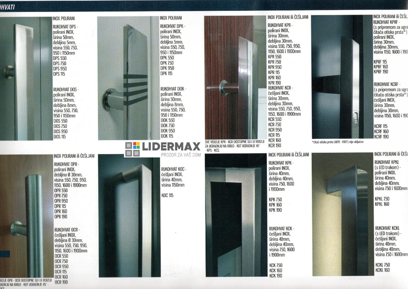 Inox rukohvati za ulazna vrata | Lidermax | Dugo Selo | Zagreb